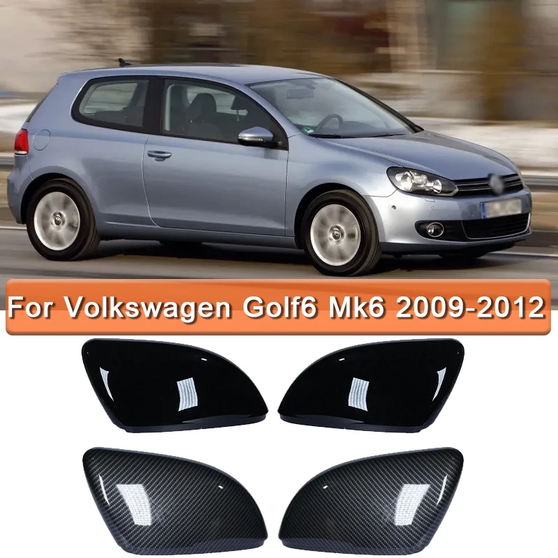 

Rhyming rearview mirror cover for black glossy VW GOLF 6 MK6 GTI R GTD 2009-2012, side mirror cover, car accessory replacement