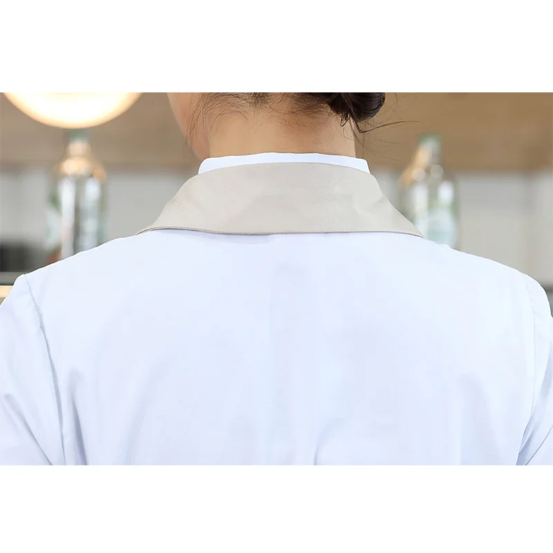 Waitress Hotel Restaurant Woman Apron Dress With Pocket Professional Man Chef Kitchen Bib Household Hairdress Salon Pinafore