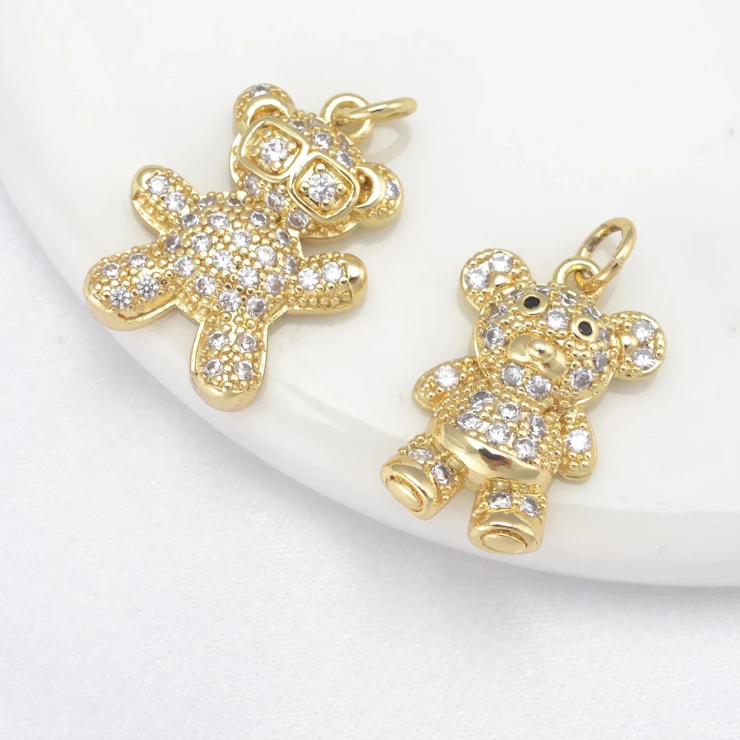 10 Pcs Pendant Jewellery Making Accessories for Woman Handmade DIY Earring Supplies Bear Charms High end Jewelry Materials