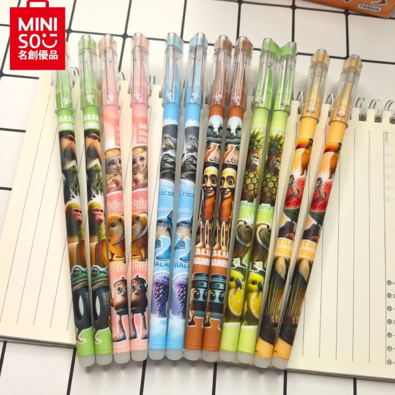 Tralalelo Tralala Cartoon Anime Penna neutra Studente nero Penna firma alta piuttosto carina Cancelleria per l'apprendimento dei bambini della scuola