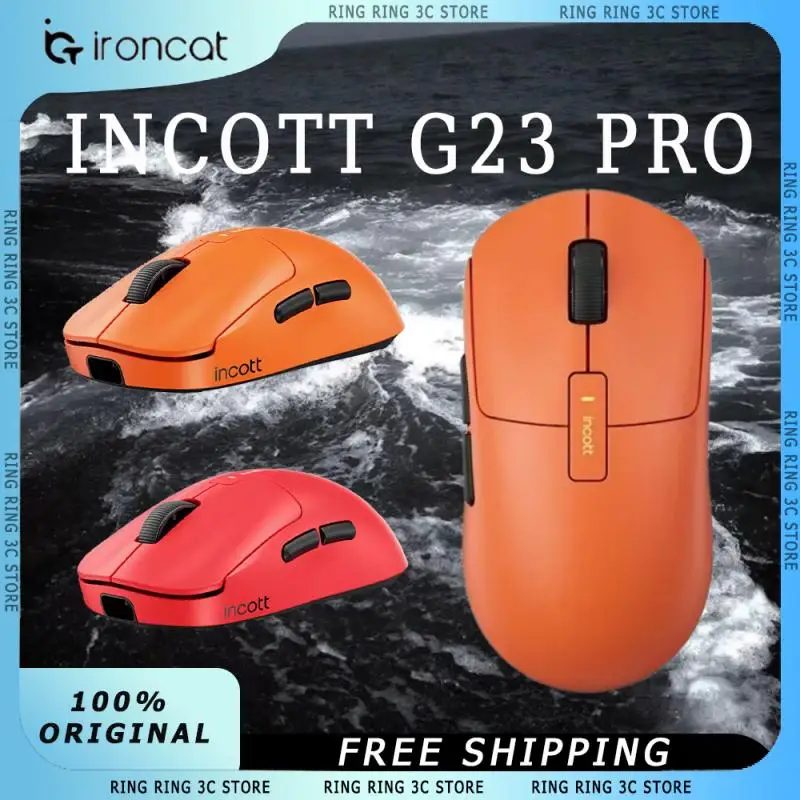 

Incott G23 Pro Wireless Mouse 2-Mode Hot Swap PAW3950 Long Endurance Low latency 8k Ergonomics Lightweight E-sports Gaming Mouse