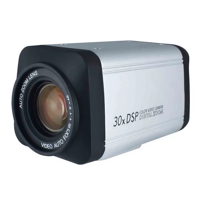 high resolution 1080p dsp 30x optical zoom analogy cctv box camera