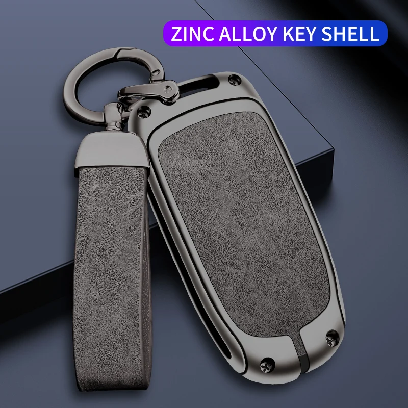 Zinc Alloy Car Key Case For Dodge RT Challenger Charger Journey RAM Remote Control Protector For DODGE R/T Logo Car Key Cover