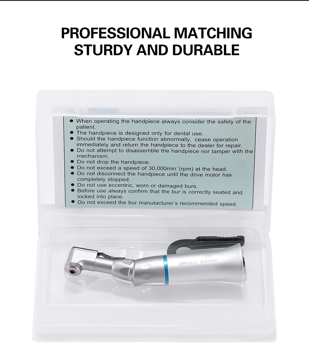 AZDENT Dental-Winkelstück mit Verriegelung, Niedrigdrehzahl-Handstück, geeignet für φ 2,35 mm Bohrer, autoklavierbar 135 ° C – Detail 11