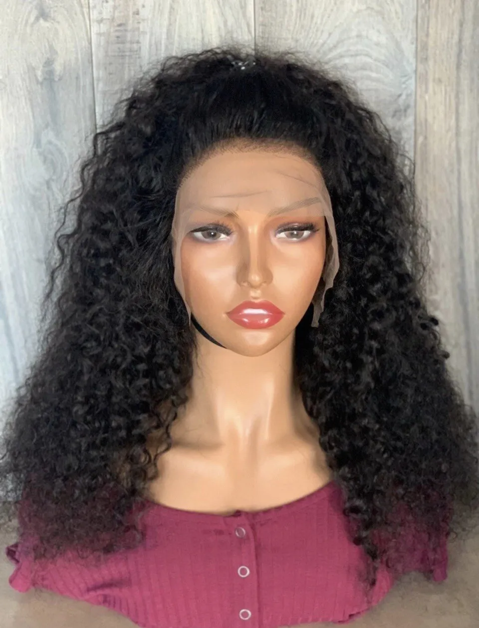 

Kinky Curly Lace Front Wig Free Part