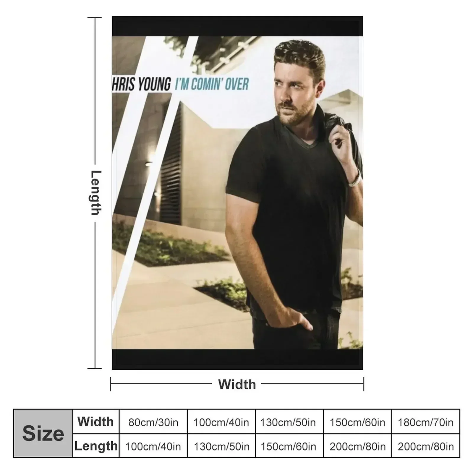 Chris Young im comin over Throw Blanket couch cozy soft plush fuzzy picnic outdoor blanket