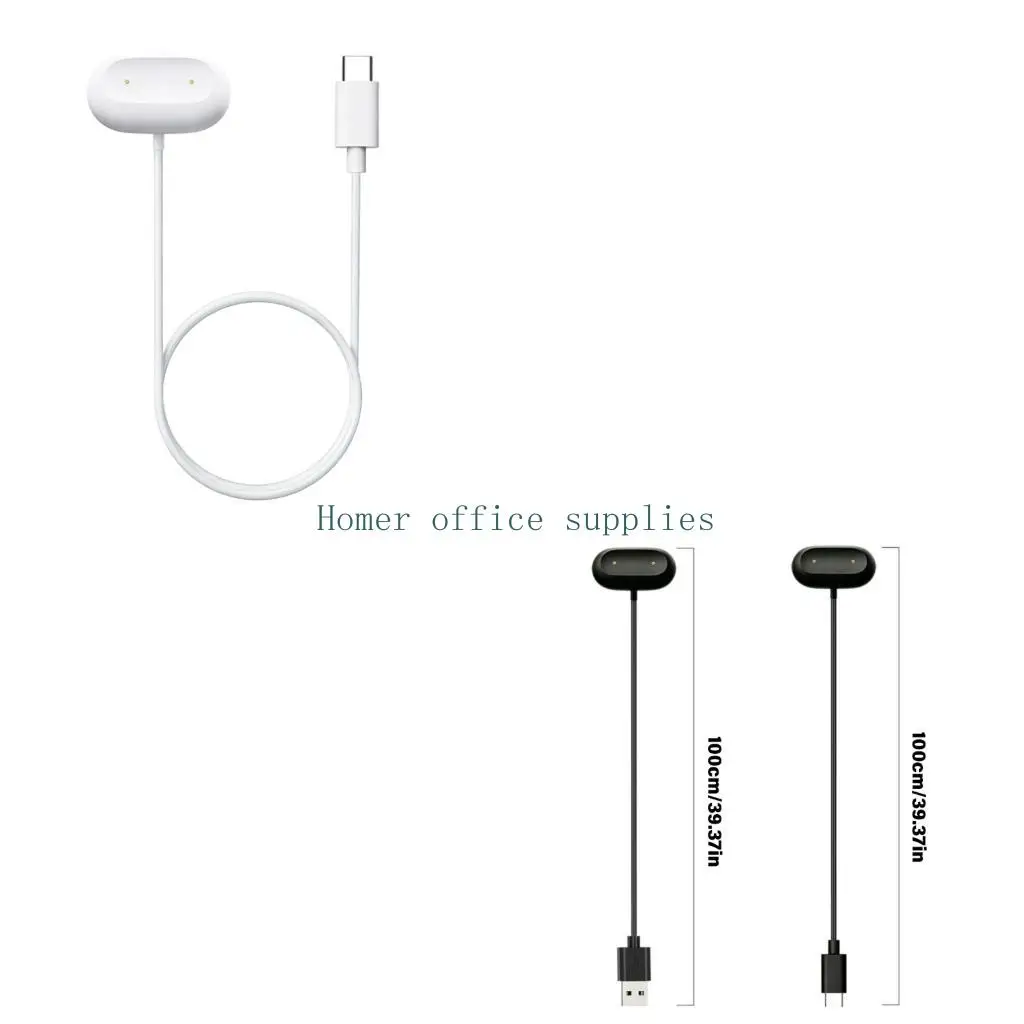 K43B Replacement Charging Cable for Compatible Band, Magnetic 2 Pin Head, 100 cm Cord for Desk, Travel, and Backup Use