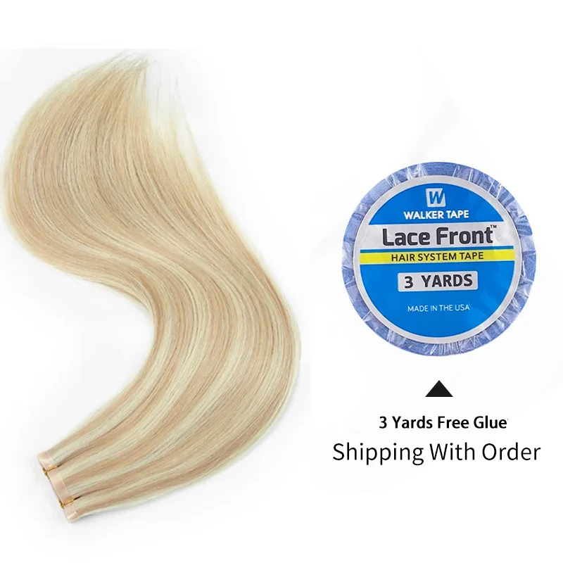 Long Flat Weft Invisible Tape Bundles Human Hair PU Skin Weft Hair Extension Injected Seamless & No-Glue Tape On Hair Weft