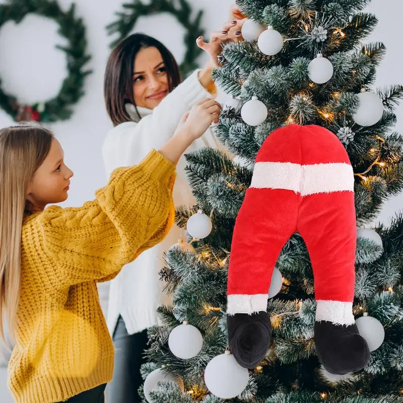 Santa Legs Leg Stuck In Tree Decorations Santa Claus Stuffed Legs Christmas Stuck Hangings Decor Tree Topper For Christmas