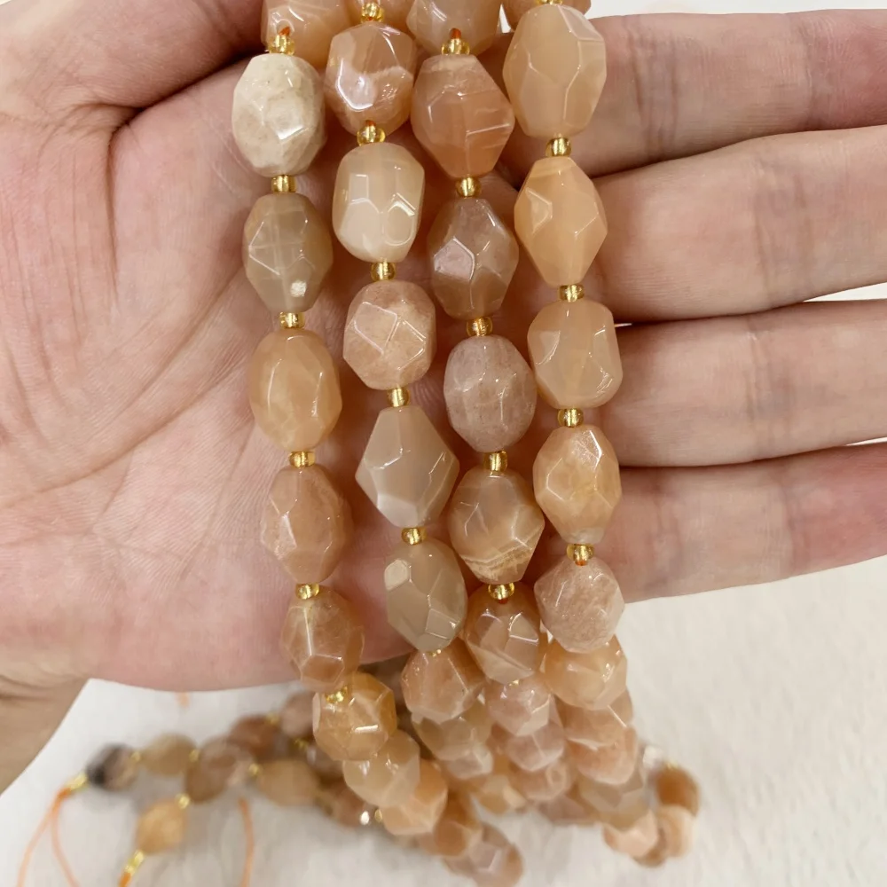 Natural Amethy Lapis Lazul Sun Stone Amazonite Faceted IRREGULAR Loose Beads for Jewelry Making DIY Bracelet Necklace 15\'\'