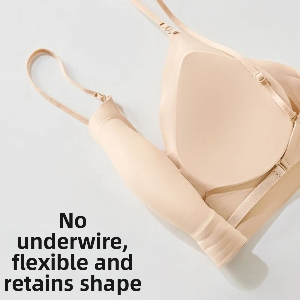 Fashion Deep V Wireless Push Up Bra Shockproof Lingerie Underwear for Women Back-beautiful Anti-sagging Seamless Bra Gifts