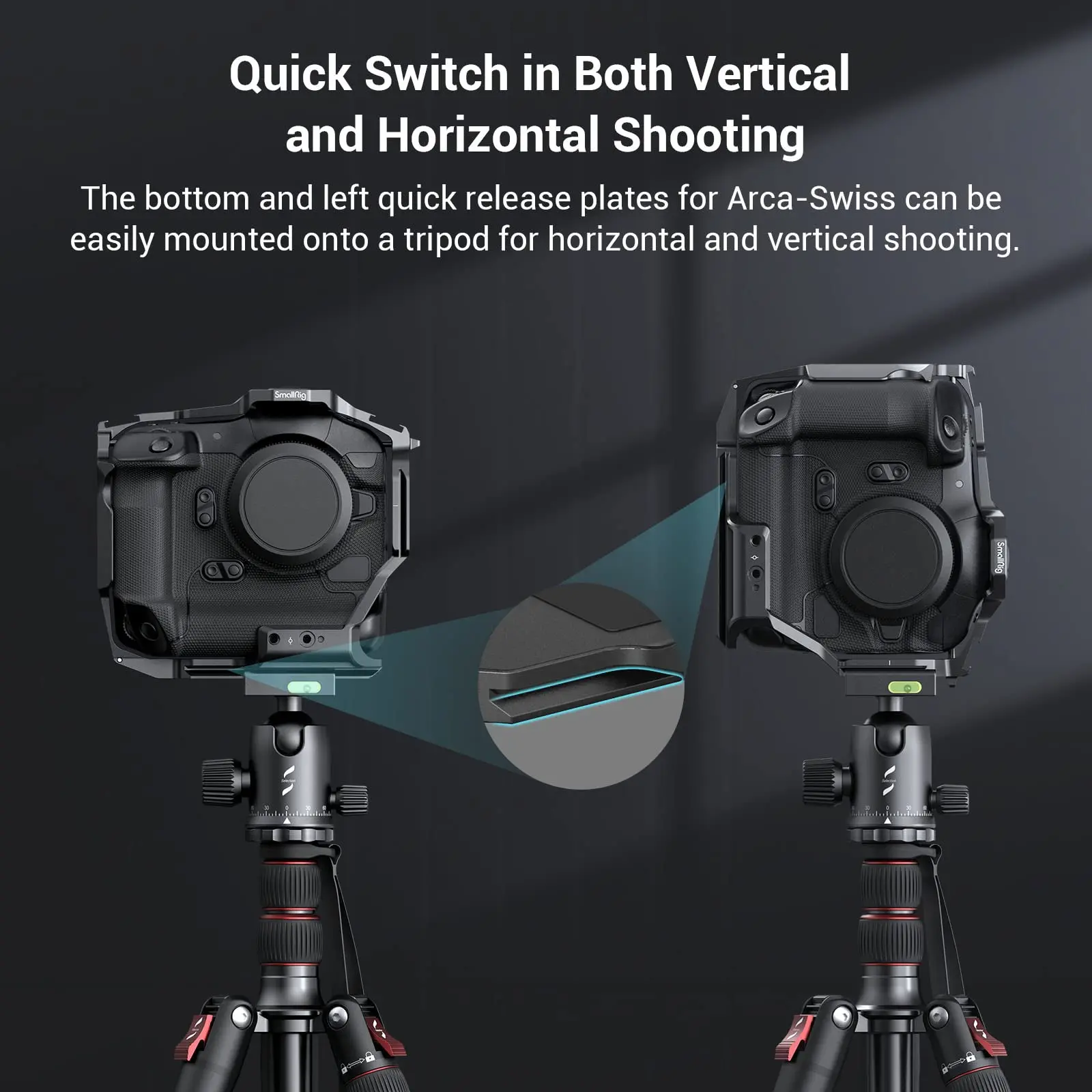 SmallRig-jaula de cámara para Canon EOS R3, jaula completa todo en uno con placas de liberación rápida Arca-Swiss para tiro multiescena 3884