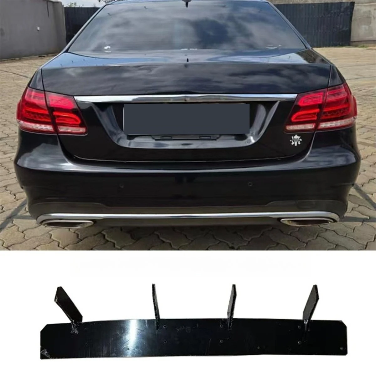 

For Mercedes-Benz E-Class W212 E260 E300 2013-2016 Car Rear Bumper Spoiler Lip Diffuser Modification Part Car Accessories