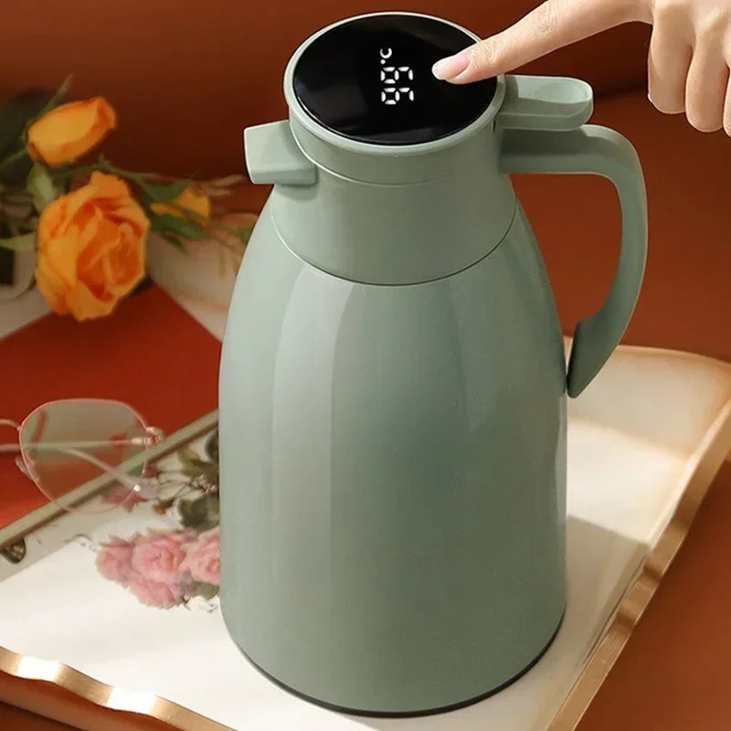 Hot Water Bottle Household Coffee Digital Vacuum Flasks Xiaomi 2L Thermos Kettle Digital Display Thermal Kettle Large Capacity