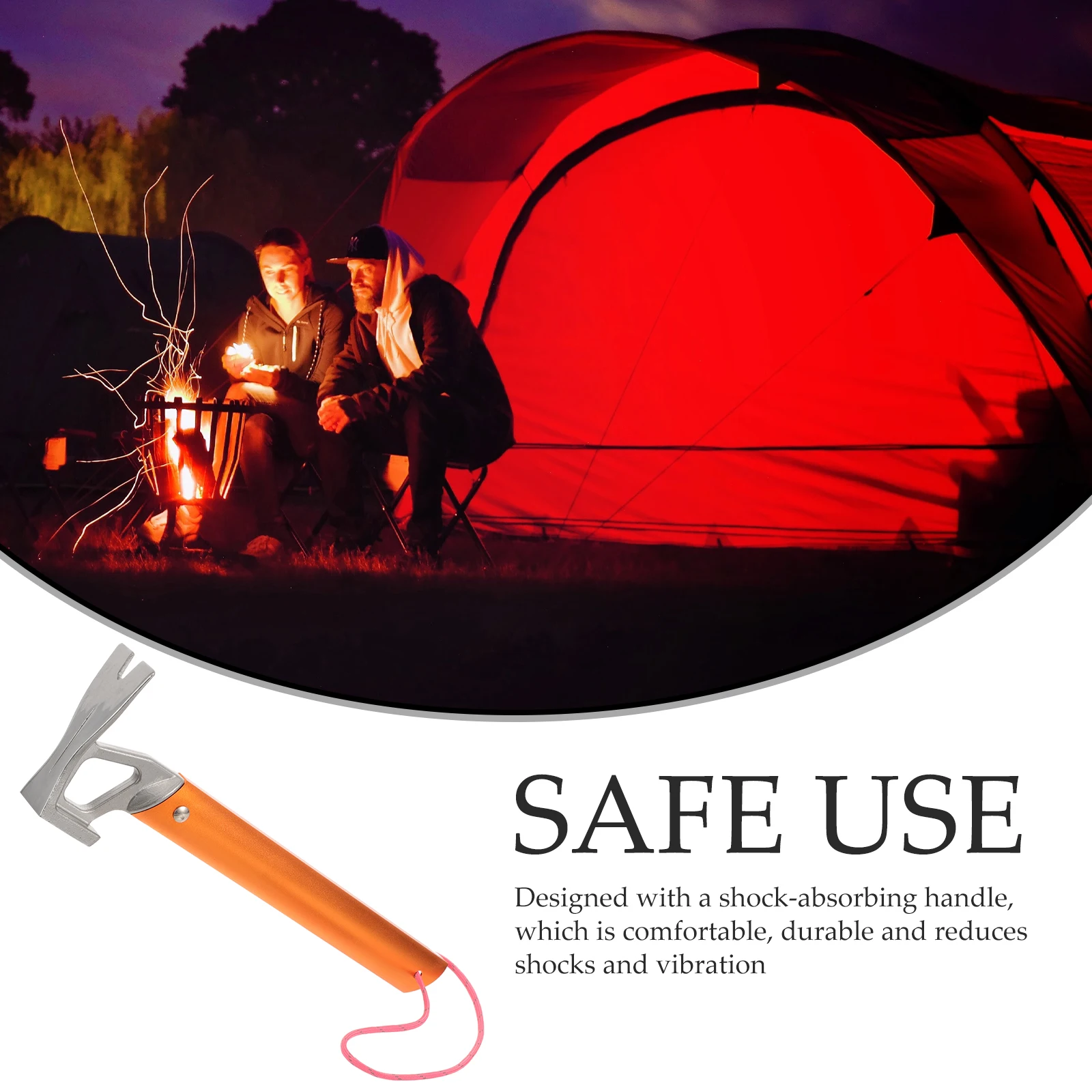 

Stainless Steel Copper Alloy Claw Hammer for Camping Tent Nail Pulling Anti skid H shaped Remover Outdoor Tools Non slip