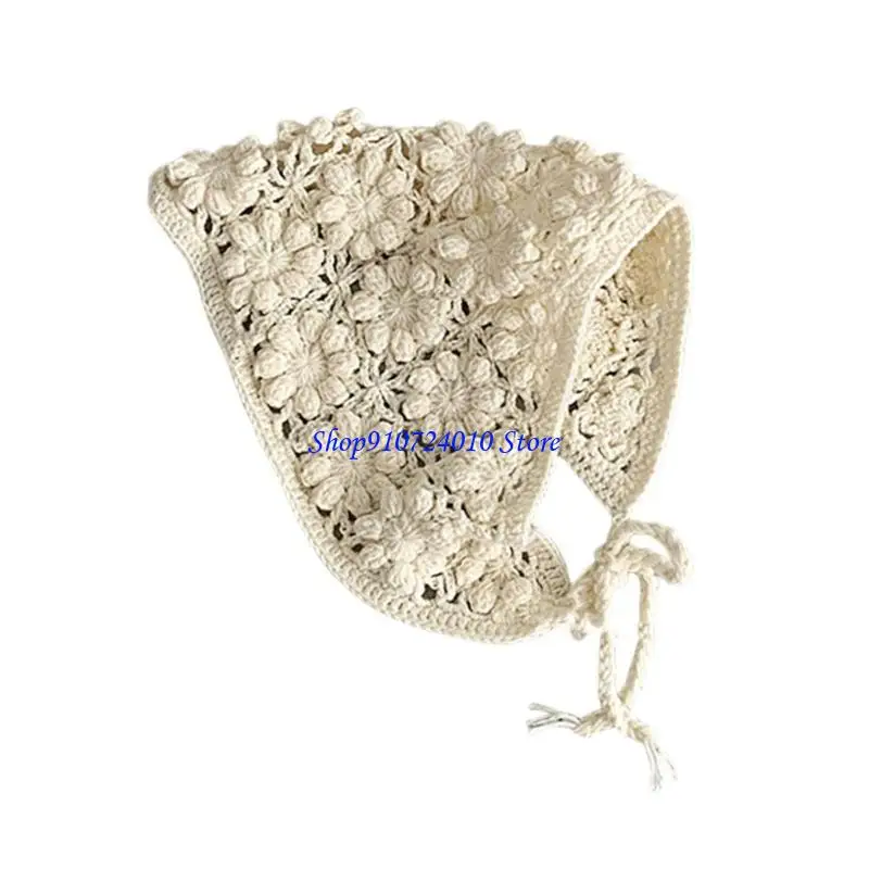 

77HD Knit Head Scarf for Girls Adjustable Baby Bandana Headwear Comfortable Fabric