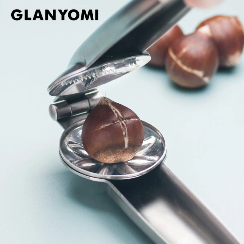 Premium 2-in-1 Quick Chestnut Clip Nut Cracker Sheller Walnut Pliers Metal Nut Opener 304 Stainless Steel Kitchen Tools