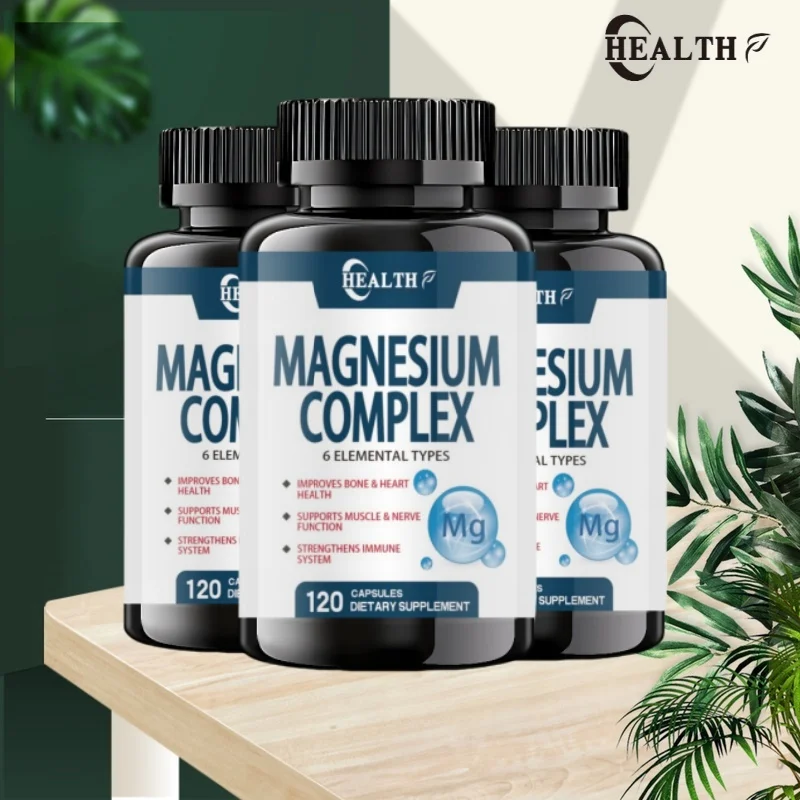 Magnesium Complex Citrate Malate Taurate Bone Supplement for Sleep Leg Cramps Muscle Relaxation Improve Heart Healthy