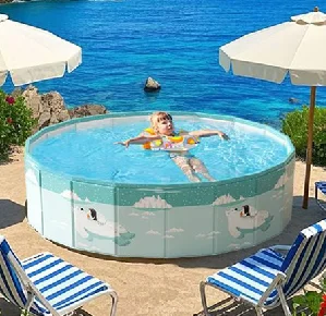 

Folding Swimming Pool Portable Kiddie Bathtub Pet Bathing Tub Non Inflatable Swimming Accessories for Baby Toddler Playing