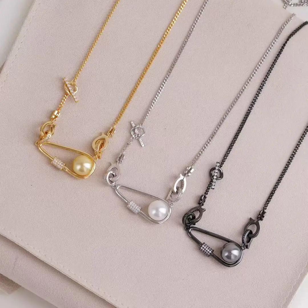 

Изысканное ожерелье из стерлингового серебра 925 пробы, крепления для ювелирных изделий, детали, фурнитура, аксессуары для жемчуга 10-11 мм