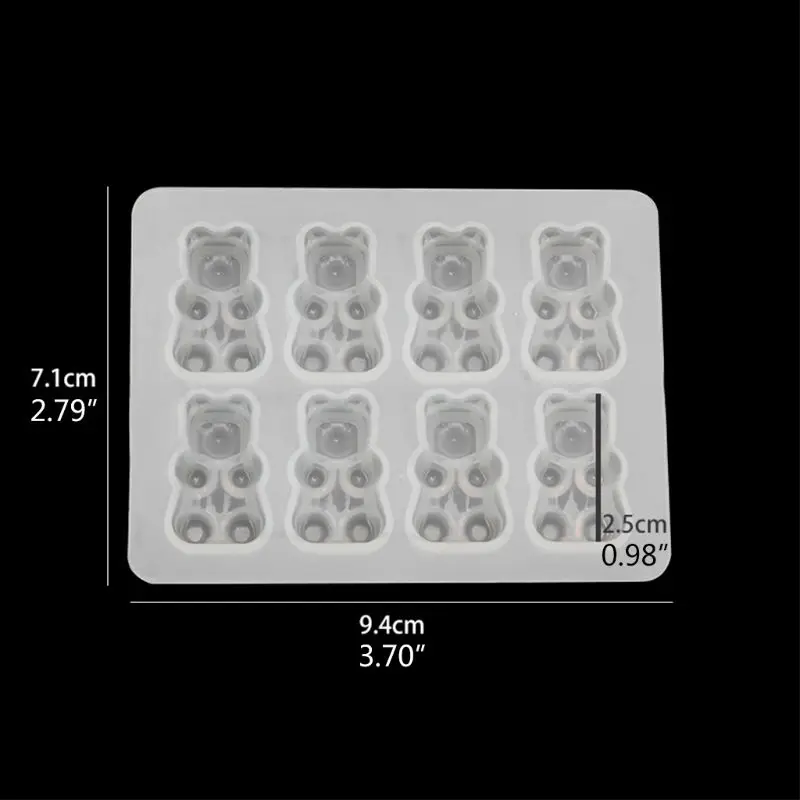 Bear Sugar Silicone Mould Crystal Resin Epoxy Molds Jewelry Pendant Art DIY Craft Decorations