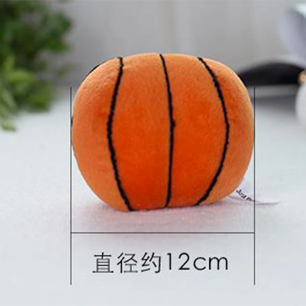 1pc Plush Voice Controled Hand Stick Basketball Shape for Baby Newborns(Orange) Hand Stick