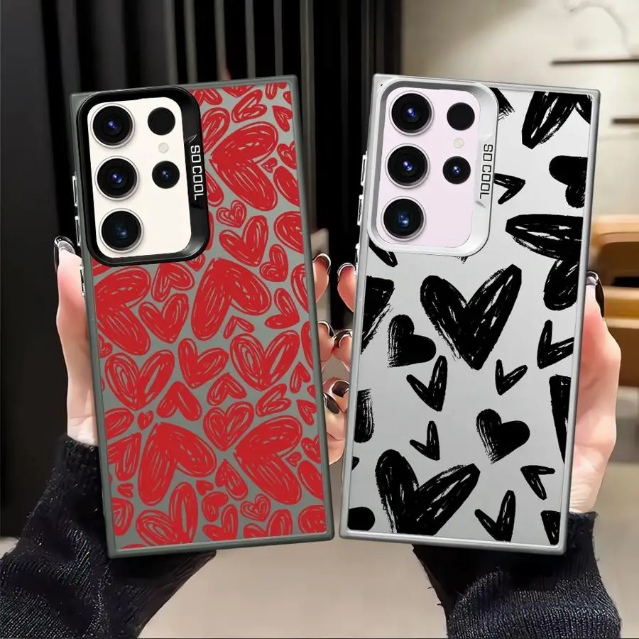 

Чехол для Samsung Galaxy S23 S24 FE S20 Plus Note 20 Ultra S25 S22 S21 S23, задняя крышка телефона Creative Love Heart