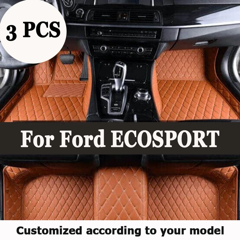 Custom Car Floor Mat for Ford ECOSPORT 2018-2020 ESCORT 2021-2023 Equator Sport 2023 Interior Accessories Artificial Leather