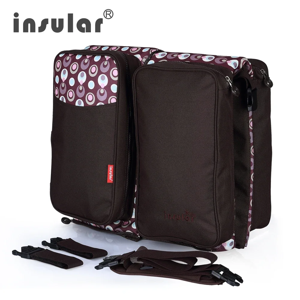 Insular Portable Outdoor Baby Crib Bed Travelling Baby Diaper Bag Infant Safety Bag Cradles Folding Crib Bed Safety Mommy Bag