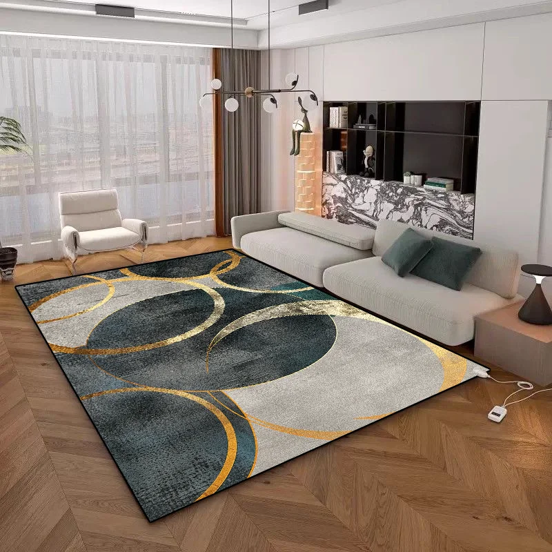 

Modern Geometric Carpet for Living Room Large Area Decoration Home Rugs for Bedroom Soft Non-slip Golden Lounge Sofa Mat 200x300