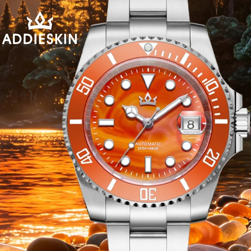 AddiesKIN Man Watch BGW9 Blue Luminous K012 Sardonyx Dial Sapphire Glass 200m Waterproof ST2130 Mechanical Automatic Watches