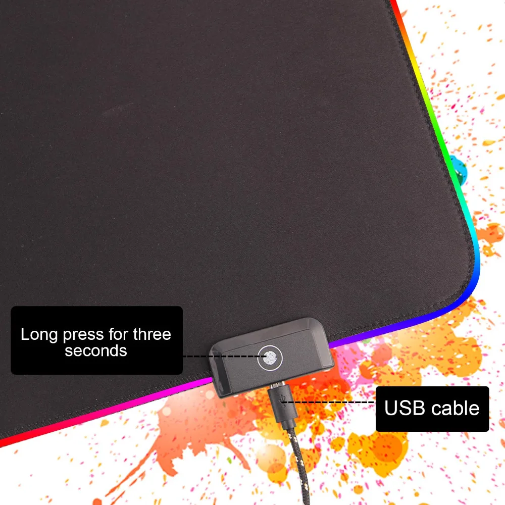 Vococal 90X40CM Lớn RGB Miếng Lót Chuột USB Có Dây LED Chơi Game Mousepad Chuột Cho Máy Tính Laptop Overwatch pubg Dota 2 Borderlands