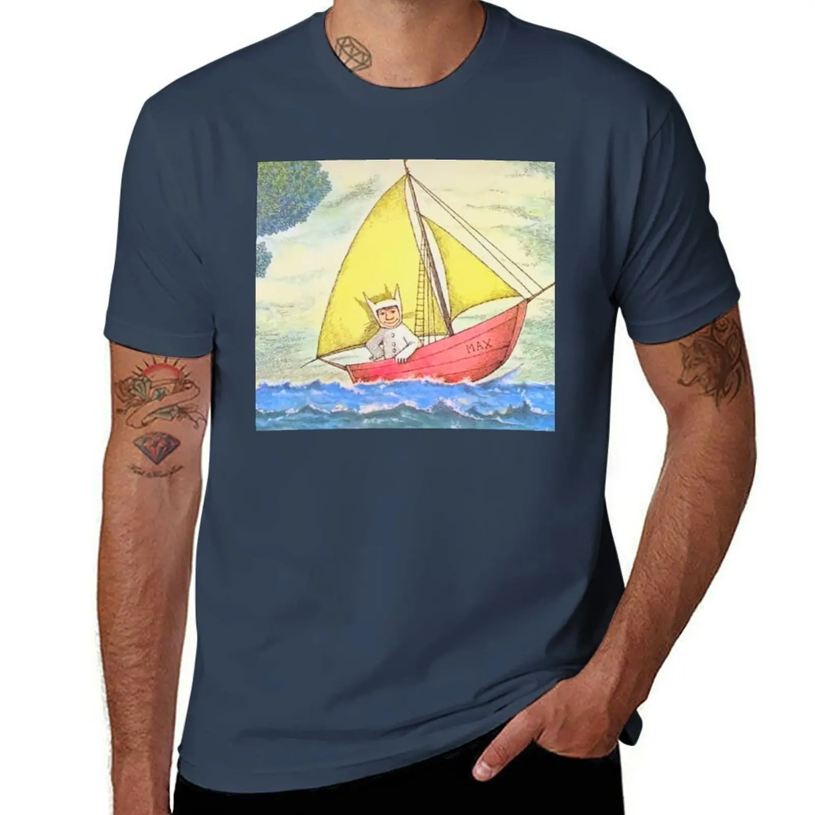 Max In the Boat T-Shirt Casual Daily Outfit T-Shirt