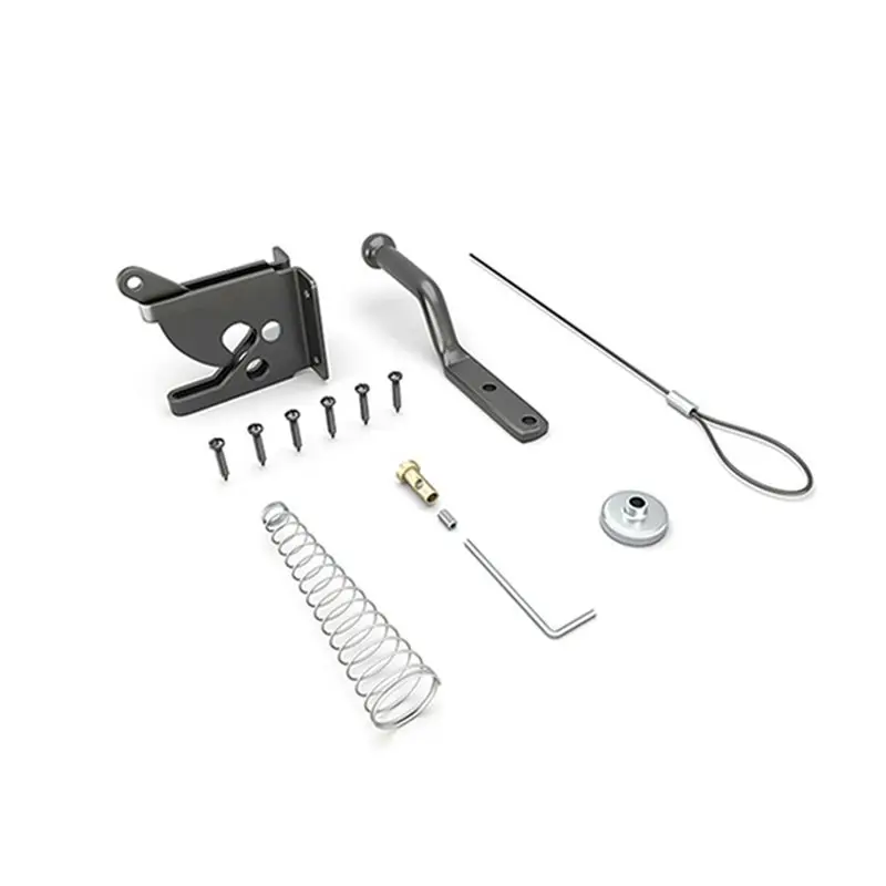 

1PCS Door Latch With Spring Puller, Fence Door Lock, Fence Lock Small Lock With Rope, Suitable For Fence Gates Easy Install