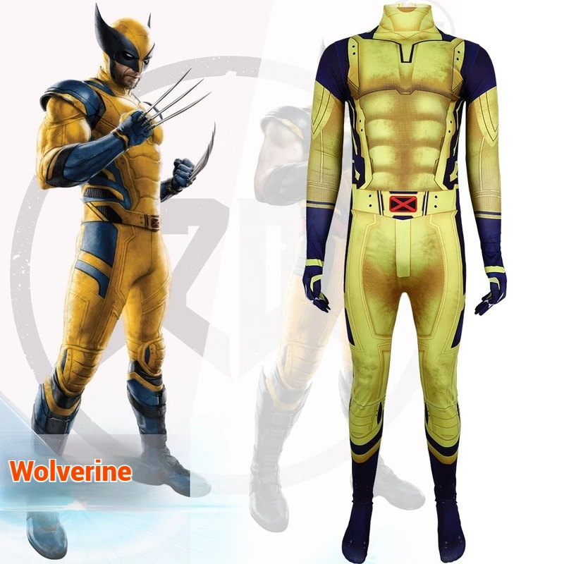 Film Vielfraß Cosplay Kostüm Superheld gedruckt Zentai Anzug Erwachsenen Kinder Overall Bodysuit Halloween Party Phantasie Outfit