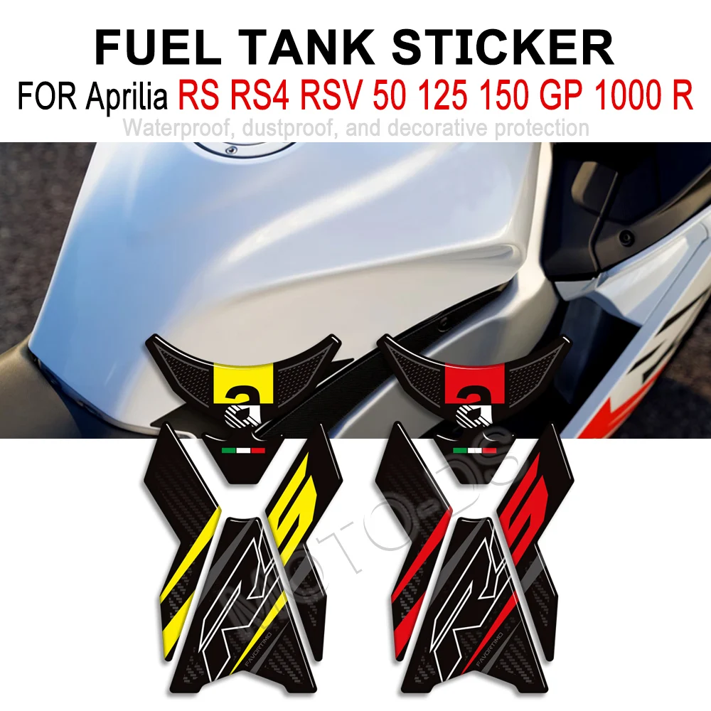 

Motorcycle TankPad Decals For Aprilia RS RS4 RSV 50 125 150 GP 1000 R Factory Tank Pad Cap Gas Fuel Oil Kit Knee Fender Stickers