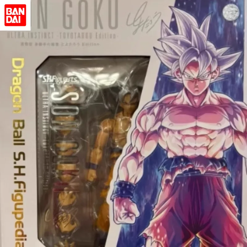 

Оригинальная фигурка Bandai Dragon Ball Z SHF Сон Гоку Ultra Instinct Toyotarou Version, подарок, коллекционная вещь, в наличии