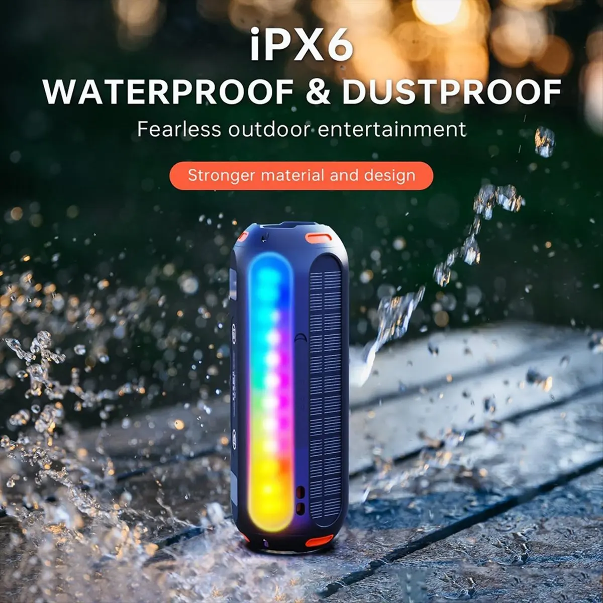 

Magnetic Bluetooth Speaker,Golf Speaker with Solar Charging,Outdoor Waterproof Portable Wireless,for Golf Cart Hiking