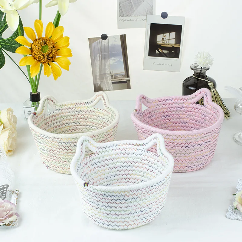 Hand-Woven Cat Ear Baskets Are They Practical Desk Organizers — view 2
