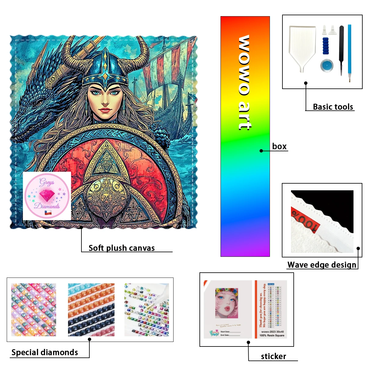 

【Gheys_ Diamond Art】Freya Crystal AB Rhinestone Fairy Dust Rhinestone Perfect Resin Diamond