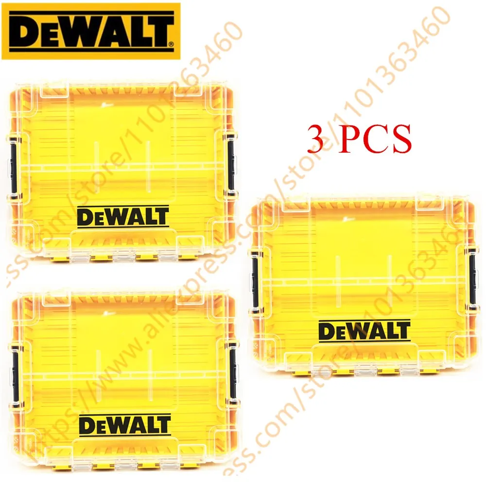 DeWalt-オリジナルのツールボックス,タフなケース,アクセサリー収納ツール,ドリルビットの組み合わせ,積み重ね可能