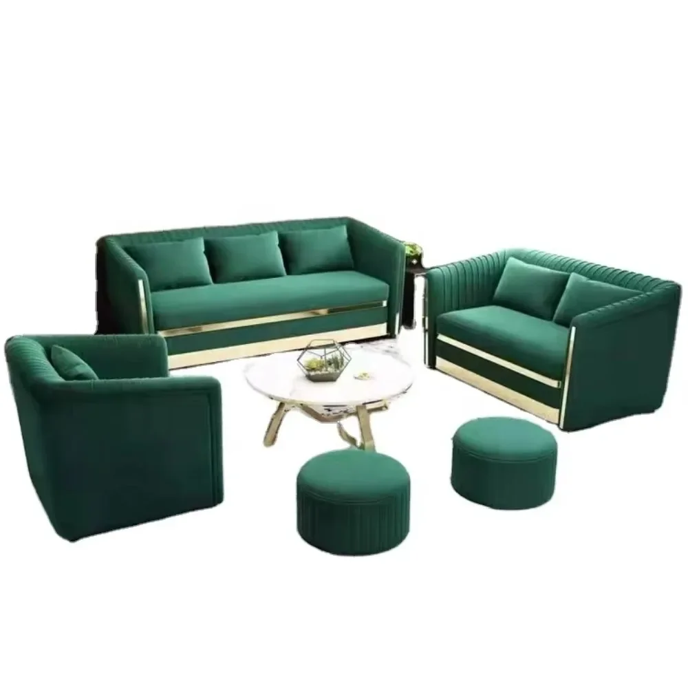 Living Room Furniture Sofa Sets Luxury Design  Velvet Sofa