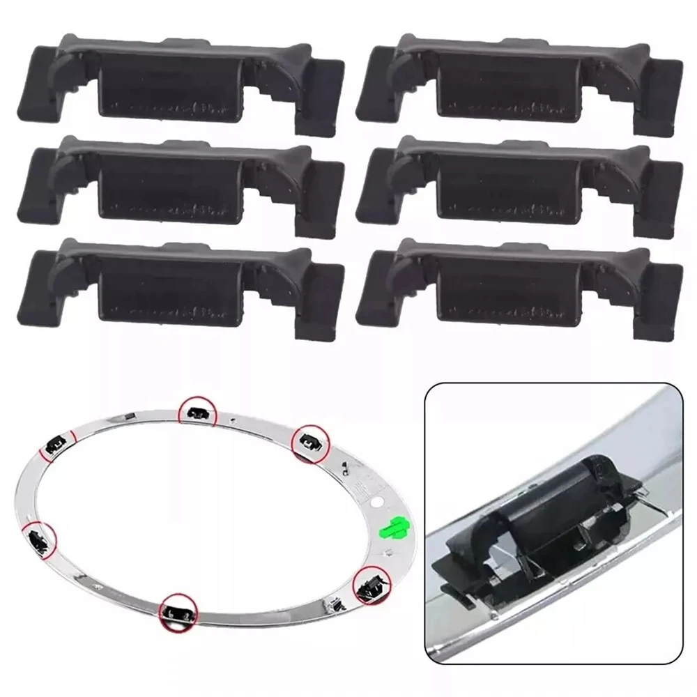 for Mini Cooper R55 R58 Headlight Trim Ring Clips 51132752145 R55-R60 F56 Black Plastic Car Lights Base 12pcs