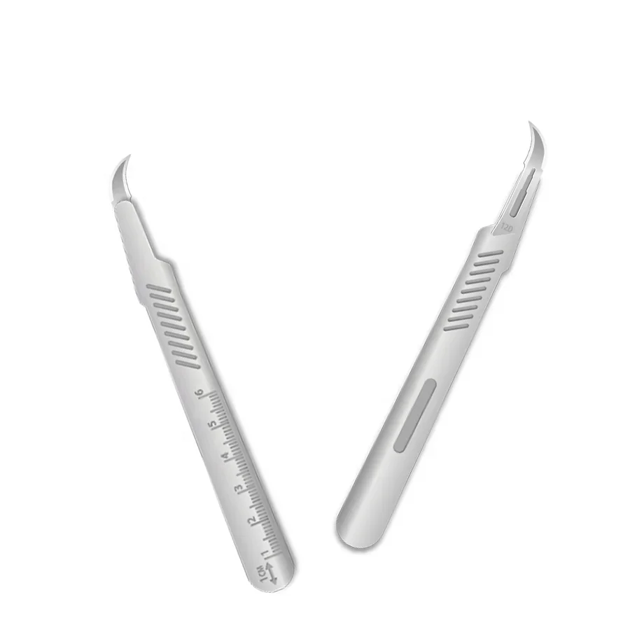 

Sterilized Disposable Stainless Steel 12D Surgical sc alp el Blade 12D With Plastic Handles Knife