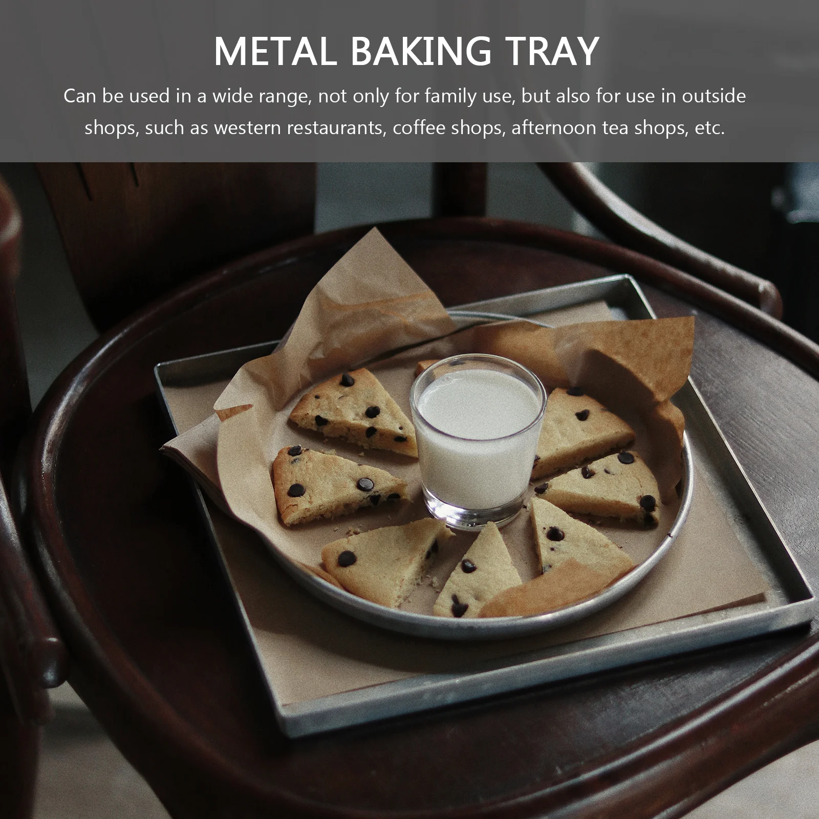 

Aluminum Alloy Baking Tray Heat-resistant Oven Pan Silver Multifunctional Kitchen Restaurant Easy Clean