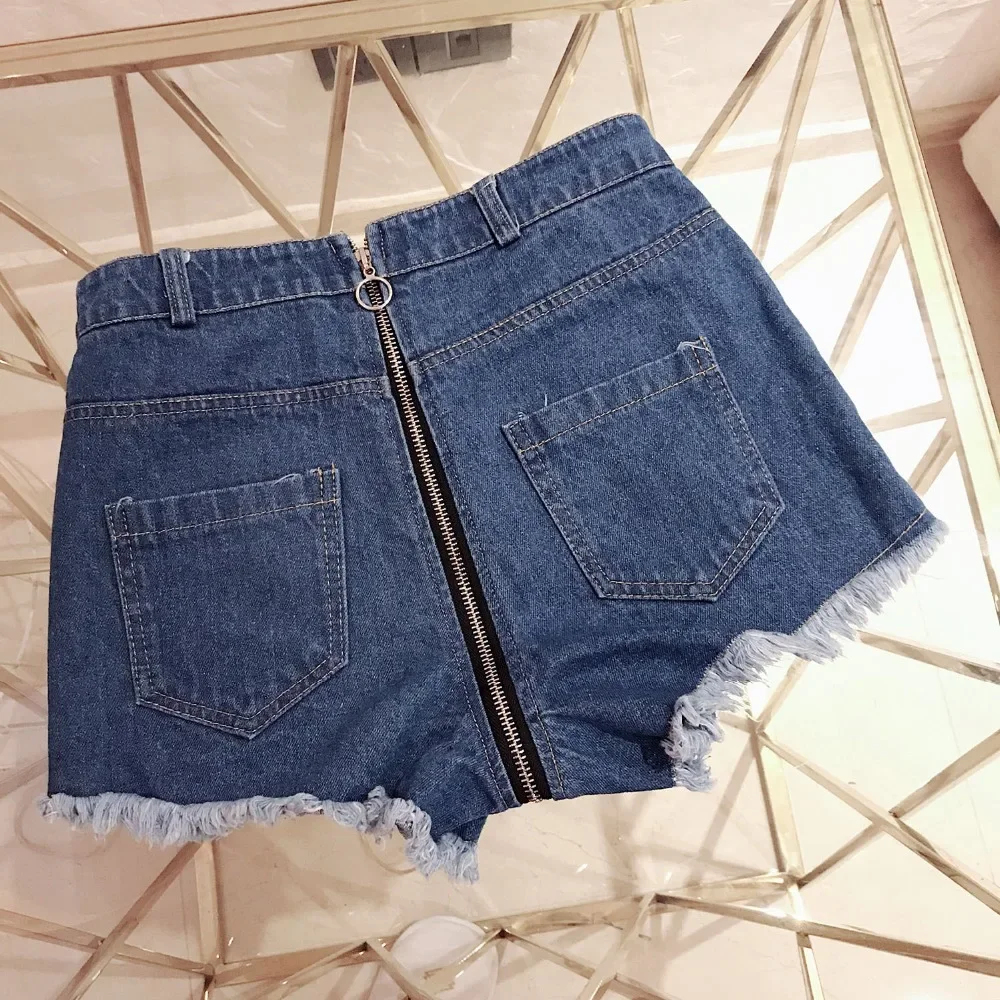 Denim Shorts Women High Waisted Sexy Shorts Summer Micro Mini Jeans Casual Vintage Booty Zipper Fly Female Shorts Mujer