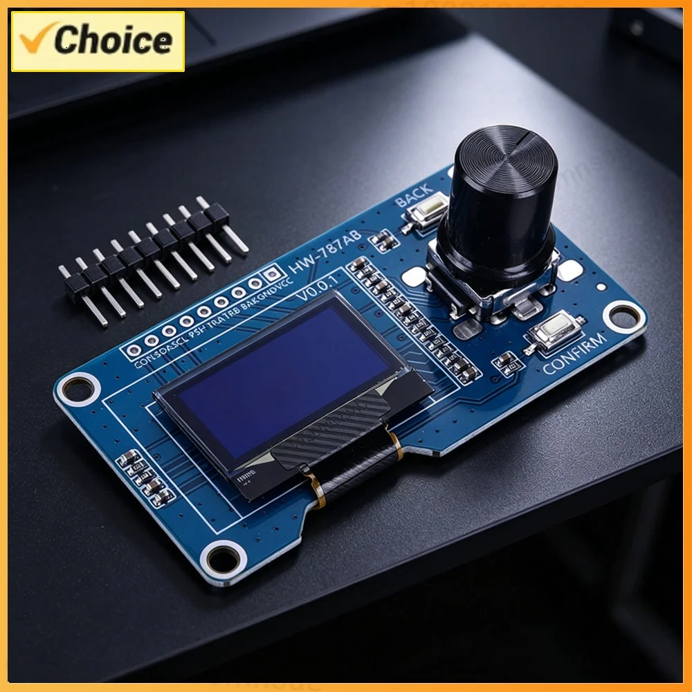 display-oled-com-modulo-de-encoder-rotativo-controlador-de-volume-display-para-projetos-educacionais-kit-oled-para-projetos-diy-com-arduino-stm32