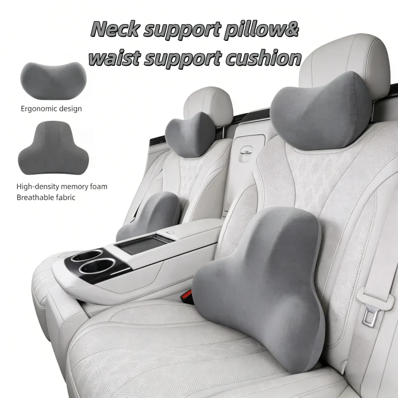 

НОВАЯ подушка для шеи из пены с эффектом памяти, защитная подушка для поясницы, дышащая подушка-подголовник для автомобиля, снимающая стресс, подушка для автомобильного сиденья