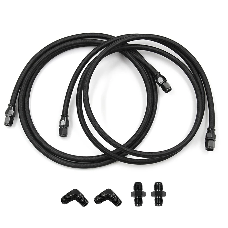 Automatic Transmission Cooler AN6 -6AN Hoses Line Kit For GM 4L60E 4L65E TH350 TH400