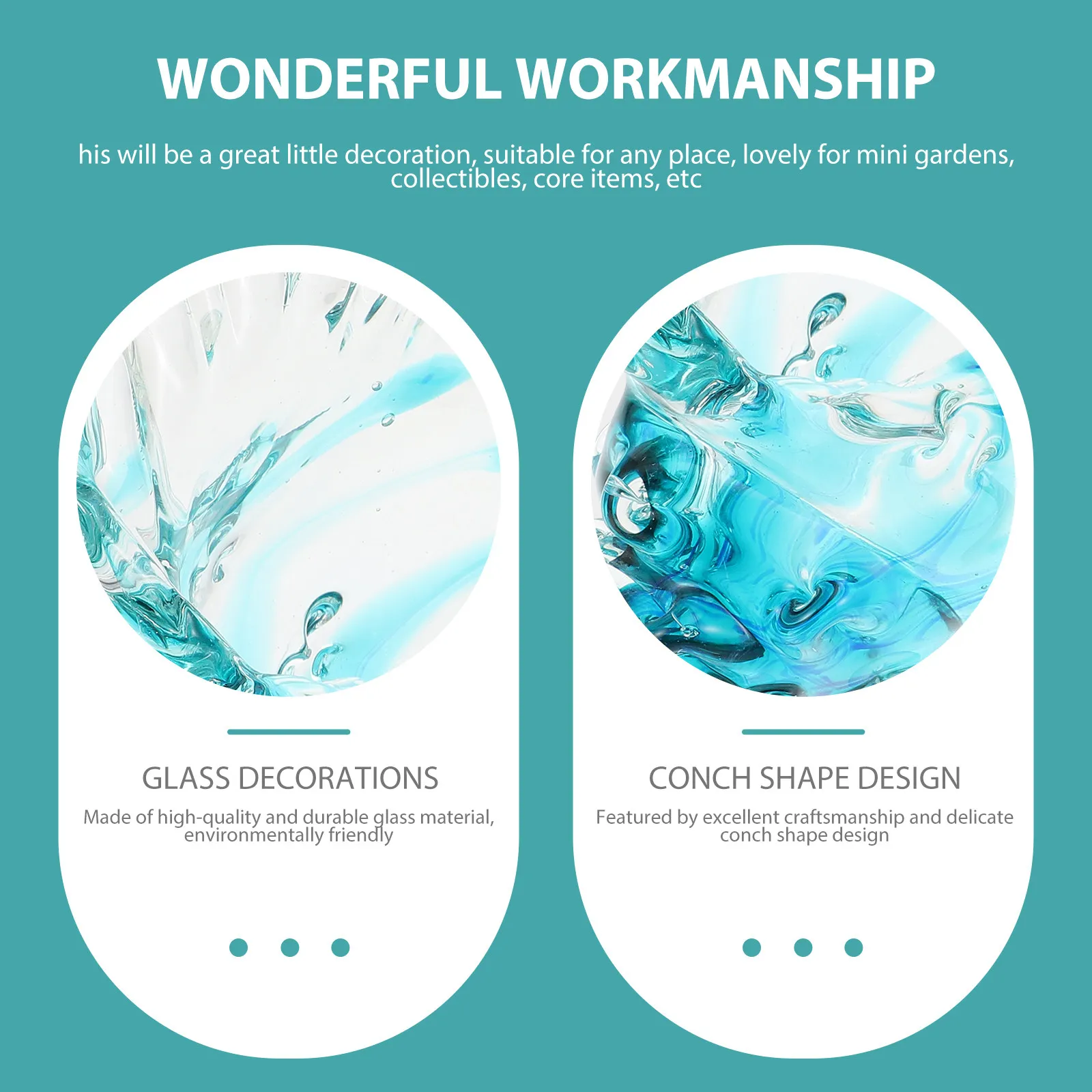 

Художественная стеклянная скульптура-ракушка для рабочего стола, настольное украшение, красивая стеклянная ракушка-украшение для дома и офиса